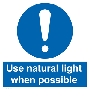 Use natural light when possible